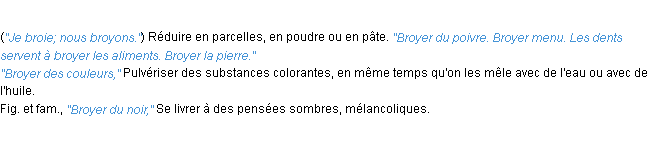 Définition broyer ACAD 1932