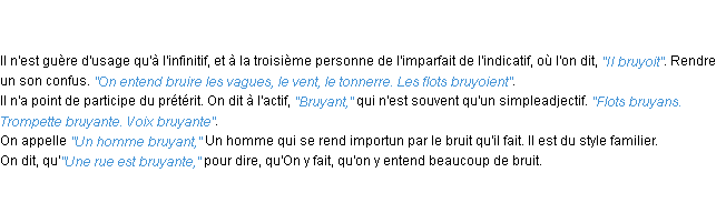 Définition bruire ACAD 1798