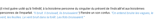 Définition bruire ACAD 1932