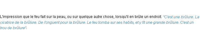 Définition brûlure ACAD 1798