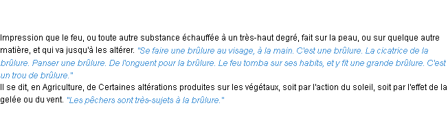 Définition brûlure ACAD 1835