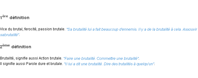 Définition brutalité ACAD 1798