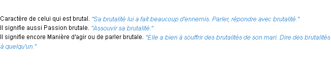 Définition brutalité ACAD 1932