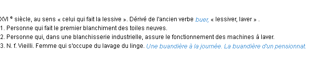 Définition buandier ACAD 1986