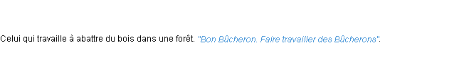 Définition bûcheron ACAD 1798