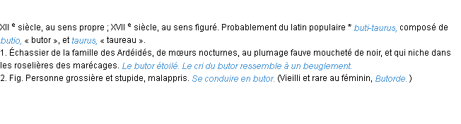 Définition butor ACAD 1986