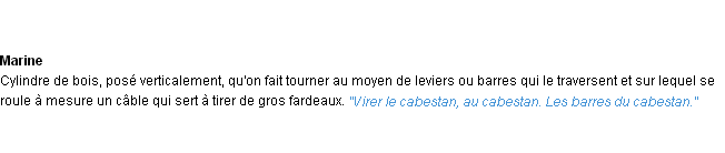 Définition cabestan ACAD 1932