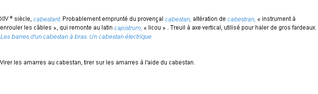 Définition cabestan ACAD 1986