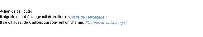 Définition cailloutage ACAD 1932