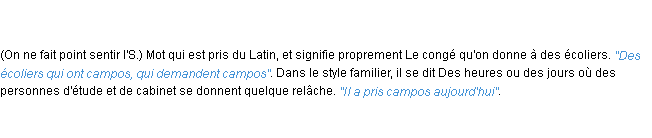 Définition campos ACAD 1798