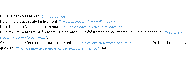 Définition camus ACAD 1798