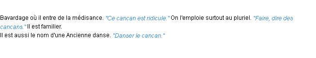 Définition cancan ACAD 1932