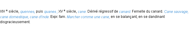 Définition cane ACAD 1986