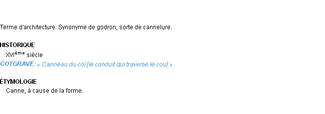 Définition canneau Emile Littré