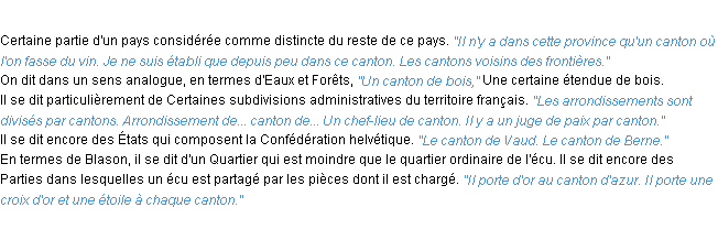 Définition canton ACAD 1932