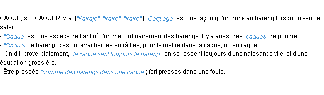 Définition caquage JF.Feraud