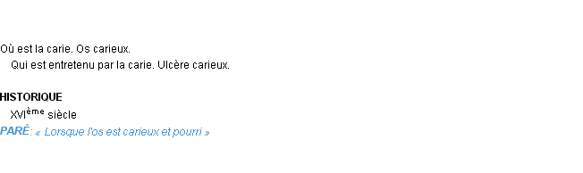 Définition carieux Emile Littré