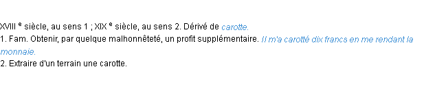 Définition carotter ACAD 1986