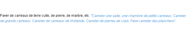 Définition carreler ACAD 1798