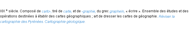 Définition cartographie ACAD 1986