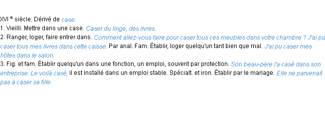 Définition caser ACAD 1986