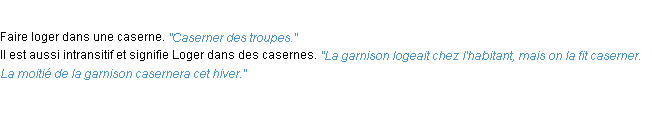 Définition caserner ACAD 1932