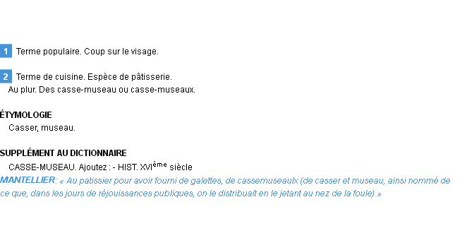 Définition casse-museau Emile Littré