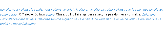 Définition celer ACAD 1986