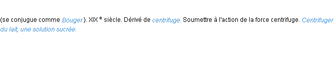 Définition centrifuger ACAD 1986