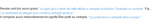 Définition centupler ACAD 1932