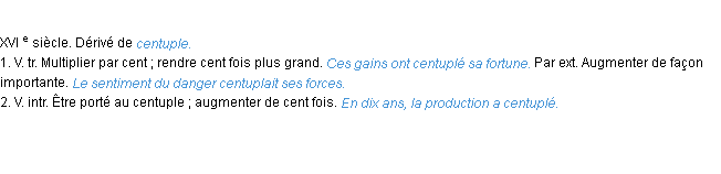 Définition centupler ACAD 1986