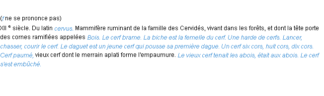 Définition cerf ACAD 1986