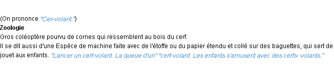 Définition cerf-volant ACAD 1932