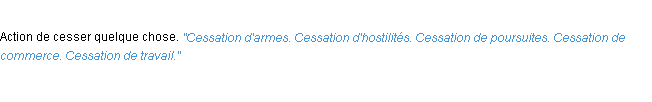 Définition cessation ACAD 1932