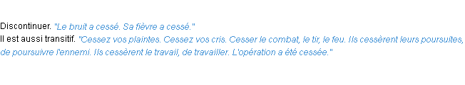 Définition cesser ACAD 1932