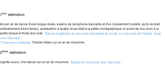 Définition chaconne ACAD 1835