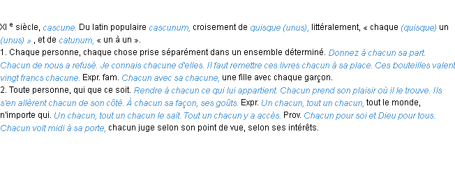 Définition chacun ACAD 1986