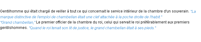 Définition chambellan ACAD 1932