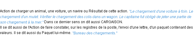 Définition chargement ACAD 1932