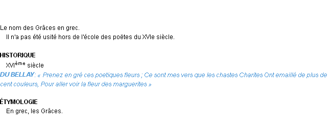 Définition charites Emile Littré