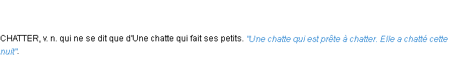 Définition chatter ACAD 1798