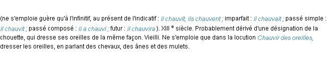 Définition chauvir ACAD 1986