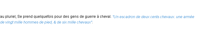 Définition chevaux ACAD 1694