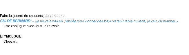Définition chouanner Emile Littré