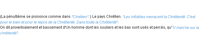Définition chrétienté ACAD 1798