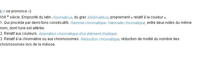 Définition chromatique ACAD 1986