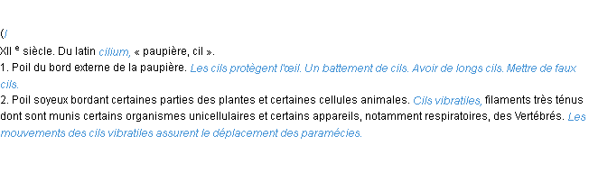 Définition cil ACAD 1986