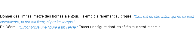 Définition circonscrire ACAD 1835