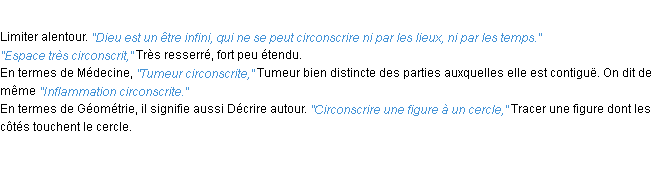 Définition circonscrire ACAD 1932