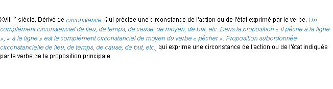 Définition circonstanciel ACAD 1986